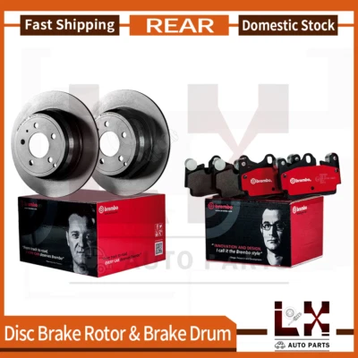 Juego de 6 rotores y pastillas de freno de disco trasero Brembo para BMW 323Ci 2000 Foto 1 de 4