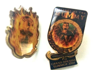 Universal Studios Vintage 2004 The Mummy + T2 3-D Pins Theme Park Rides Grand Op - Picture 1 of 7