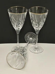 Vintage 3er Set Cristal D'Arques - Durand Cassandra Gold Wasserkelch Kristall - Bild 1 von 9