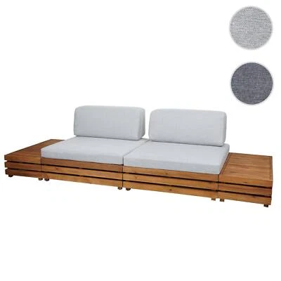 Garten-Garnitur HWC-L28, Lounge-Set Sitzgruppe Sofa, Spun Poly Akazie Holz   - Bild 1 von 4