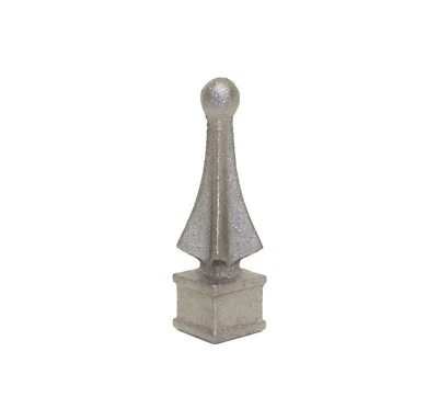Punta de bola de hierro fundido de 3/4" con acabado decorativo ornamental cerca puerta superior Foto 1 de 3