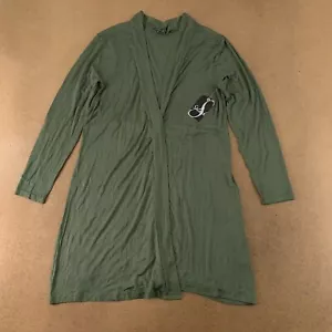 Splash Women's Size 1X Green Lightweight Jersey Open Front Cardigan NWT - Picture 1 of 8