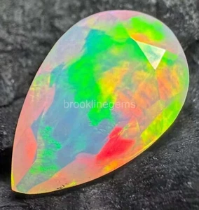 Piedra preciosa sin tratar juego de colores certificado ópalo de fuego etíope bicolor 5 quilates 5 ATW - Imagen 1 de 4