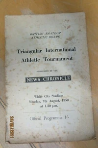 ORIGINAL SPORTPROGRAMM - DREIECKSTREFFEN WEISSE STADT 1950 - Bild 1 von 4