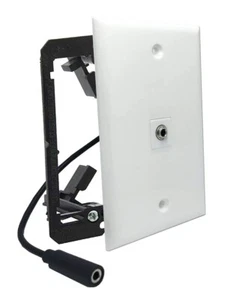 3.5mm Stereo Headphone Wall Jack, Female to Female Audio Connectors, in-line ... - Picture 1 of 3