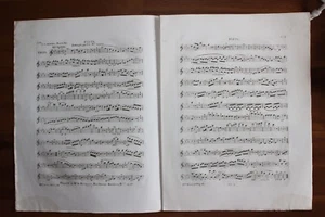 ✒ ca.1810 Johann Nepomuk HUMMEL Opus 12 - partition gravée flûte - Imagen 1 de 1