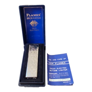 VTG Flamex Brougham Piezo Lighter Silver - Picture 1 of 6