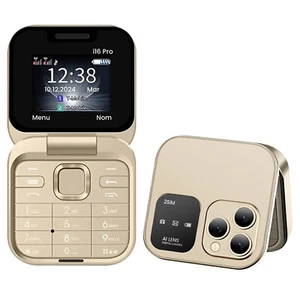 Avizar Téléphone Portable Pliable avec Double SIM Radio FM Batterie 1000mAh - Photo 1/6