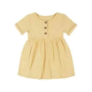 Vestido de gasa Modern Moments by Gerber para niñas pequeñas talla 12mos amarillo nuevo con etiquetas - Imagen 1 de 5