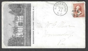 Bordentown Military Institute Bordentown NJ Illustrated Adverting cover 1880s - Picture 1 of 3