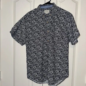 Colours Alexander Julian Button-Up Shirt Men Size XL Blue Short Sleeve Floral - Picture 1 of 12