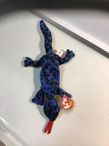 Ty Beanie Babies Lizzy The Lizard Style 4033-PVC Pellets-Errors. - Picture 1 of 7
