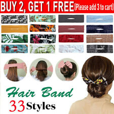 Deft Bun Knotted Wire Hair Band Print Headbands Twist Maker Hair Accessories UK#