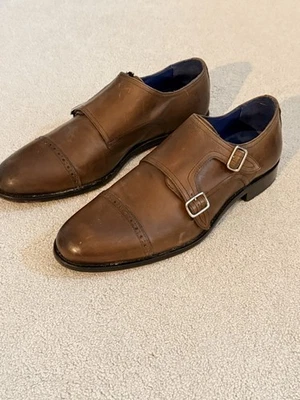 Italian Made Brown Double Monk Strap Men’s Shoes Leather  (Cuoio) EU 41.5 UK 7.5 - Image 1 of 4