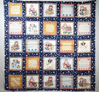 Recipes Santa Christmas Fabric 44"x45" ©Dianna Marcum Marcus Brothers - Image 1 of 2