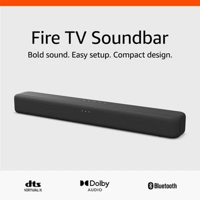 Amazon Fire TV саундбар (самая последняя модель), динамик 2.0 с DTS Virtual:X и Dolby - Изображение 1 из 4