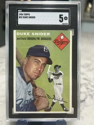 1954 Topps - Duke Snider #32 espalda gris Foto 1 de 2