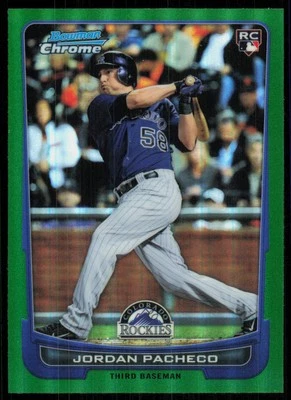 Bowman 2012 cromo refractor verde Jordan Pacheco novato #168 Foto 1 de 2