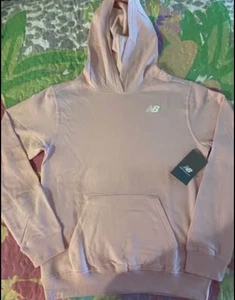 Girl’s Pink New Balance Logo Hoodie Size Large (14-16)-New W/Tags - Picture 1 of 8