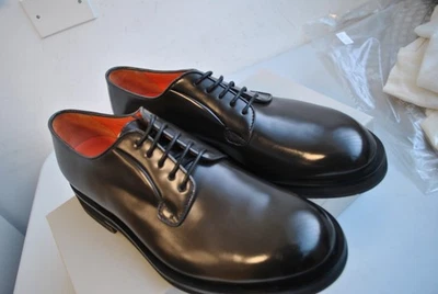 SANTONI STRINGATE PELLE GOODYEAR MARRONE TG 42.5 850,00 CART. SAN-25A74a Foto 1 de 4