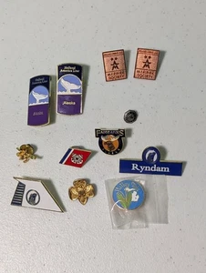 Vintage Lot of 12 Variouls Lapel Pins Ship Related Pins & US Coast Guard One - Picture 1 of 19