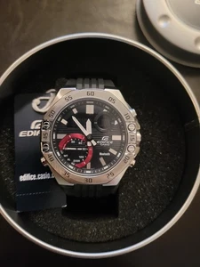 Casio EDIFICE ECB10P-1A Smartphone Link Blue 100m Stainless Steel Men's Watch - Picture 1 of 8
