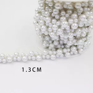 90cm DIY Faux Pearl Beaded Trim Edging Jewelry Necklace Making Sewing Material  - Picture 1 of 8