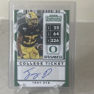 2020 Panini Contenders Draft Picks College Ticket Auto Troy Dye #230 Auto