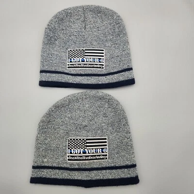 2 - I Got Your Six, delgada línea azul bandera de EE. UU. tejido calavera gorra sombrero gorro Foto 1 de 4