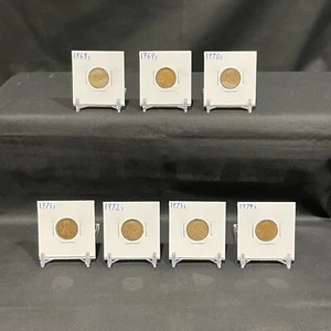 1968s-1974s Lincoln Cent S Mint Complete San Francisco Set (CIRCULATED) #1 - Bild 1 von 8