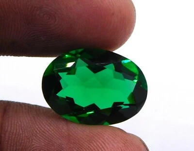 9.50 Cts 1 Pcs Emerald Oval Cut Lot Loose Lab Created Gemstone 13 X 18 MM P-562 - Image 1 of 3