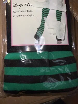 Mujeres Halloween Verde y Negro Rayas Medias Disfraces Talla Única 90-160 Lbs Nuevo Foto 1 de 3