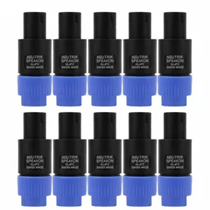 10x Speakon Lautsprecher Stecker 4-polig Schraubbar Boxen Speaker Kabelstecker~ - Bild 1 von 12