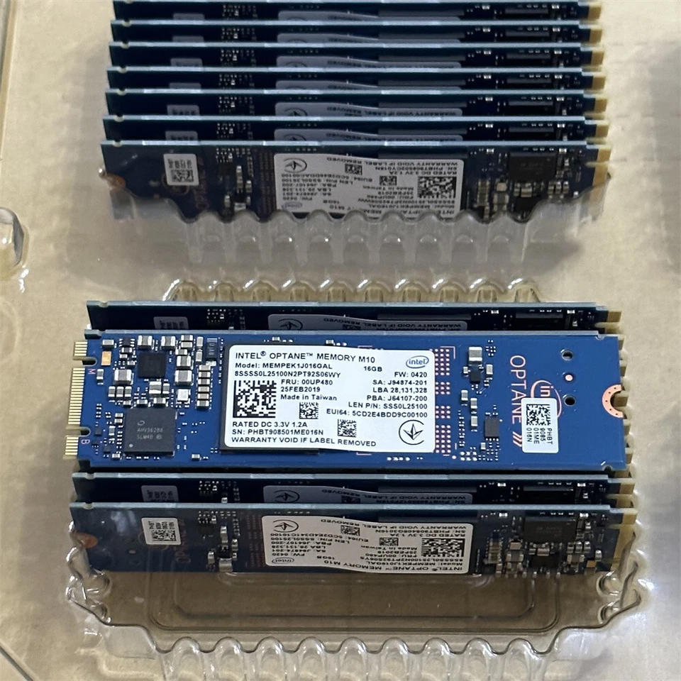 50x Intel Optane Memory M10 SSD M.2 2280 16GB MEMPEK1J016GAL PCIe 3.0 3D Xpoint - Image 1 of 4