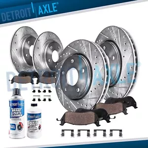Front & Rear Drilled Rotors Brake Pads for 2006 - 2011 Bucik Lucerne 3.8L 3.9L - Picture 1 of 9