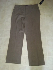 Womens Ralph Lauren Chaps Tan Multi Classic Dress Pants Size 14 NEW - Picture 1 of 3