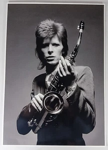 Early Photograph of David Bowie - 42cm x 30cm. Black & White Reprint. 1970s. - Picture 1 of 3