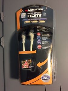 Monster High Speed HDMI Cable 1080p 8 Feet / sealed and new package 