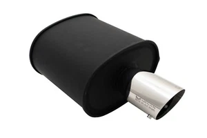 Megan Racing 3.5" Universal Matte Black Exhaust Stainless Tip Muffler 2.5" Inlet - Picture 1 of 1