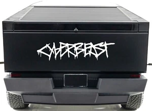 CYBERBEAST Text Hood Tailgate Side Vinyl Decal 40 x 10 (Fits Tesla Cybertruck) - Picture 1 of 22