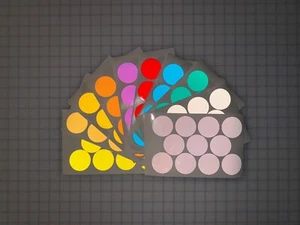 11 Reflective 2" ELG Dots (10 Different Colors) Cargo Bike Safety Stickers - Bild 1 von 14