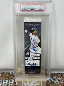 Boleto firmado por Aaron Judge + Alex Rodríguez Juez MLB debut 1st HR PSA automático 8 - Imagen 1 de 2