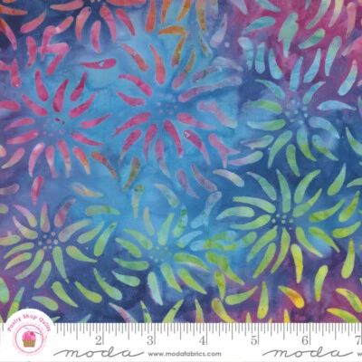 BOSSA NOVA 4361 29 Blue Rainbow  MODA BATIKS Quilt Fabric - Image 1 of 4