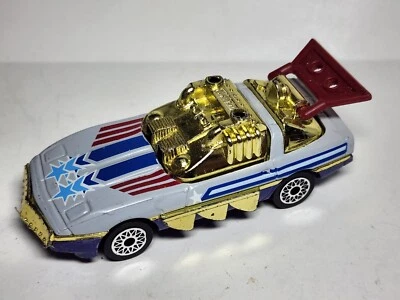 Vintage Rare 1987 Matchbox '84 CORVETTE RoadBlasters Thunder-Gunner Gold Chrome - Image 1 of 4