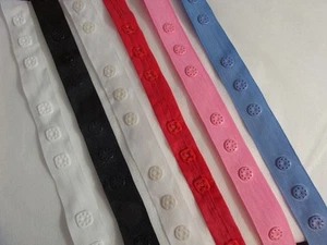 BTY RED BLACK WHITE PINK BLUE LAVENDER YELLOW  Snap Tape Poppers Buttons Snaps  - Picture 1 of 8