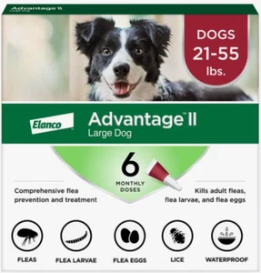 Advantage II Large Dog Red 6 Tubes (Carton of 6) - Picture 1 of 1