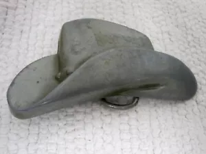 Vintage Cowboy Hat Silver/Gray Colored Belt Buckle FAST SHIPPING!! - Picture 1 of 5