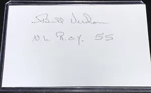 Bill Virdon Autographed Signed Index Card NL ROY 55 Cardinals Pirates - Picture 1 of 2