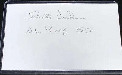 Bill Virdon Autographed Signed Index Card NL ROY 55 Cardinals Pirates - Image 1 of 2
