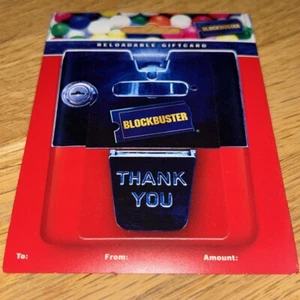 2007 Vintage BLOCKBUSTER Gift Card (NO VALUE) Collectible #10 w/ Original Hanger - Picture 1 of 3